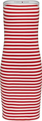 Tommy Hilfiger Tjw Logo Tape Stripe Tube Dress Elbise Kadın