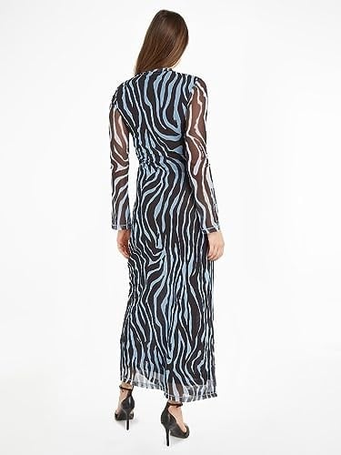 Tommy Hilfiger Tjw Zebra Maxi Knit Dress Elbise Kadın