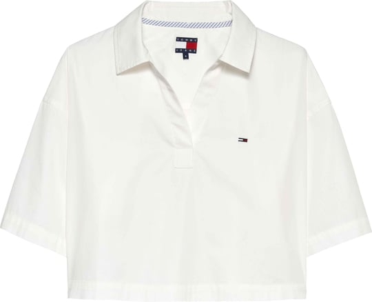 TOMMY HILFIGER TOMMY HILFIGER Kadın Marka Logolu Günlük Kullanıma Uygun Beyaz1 Gömlek DW0DW22596 YBL - Bedenler: XS, S, M, L