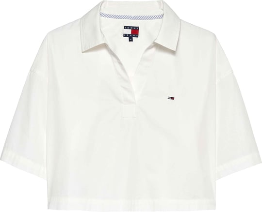TOMMY HILFIGER TOMMY HILFIGER Kadın Marka Logolu Günlük Kullanıma Uygun Beyaz1 Gömlek DW0DW22596 YBL - Bedenler: XS, S, M, L