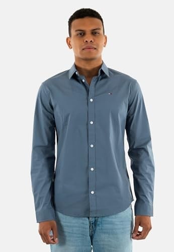 Tommy Jeans TJM ORIGINAL STRETCH SHIRT Uzun kollu gömlekler/dokuma üstler Erkek
