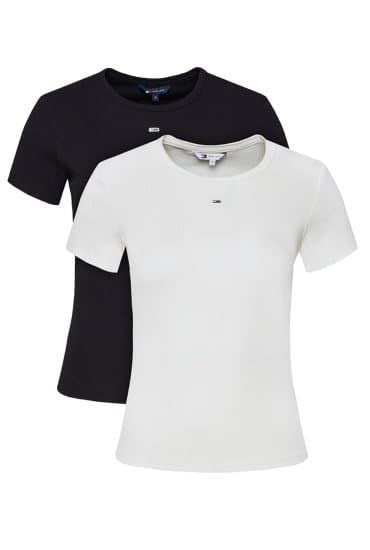 Tommy Jeans TJW 2PACK SLIM ESSENTIAL RIB SS Tişört Kadın