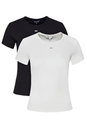 Tommy Jeans TJW 2PACK SLIM ESSENTIAL RIB SS Tişört Kadın