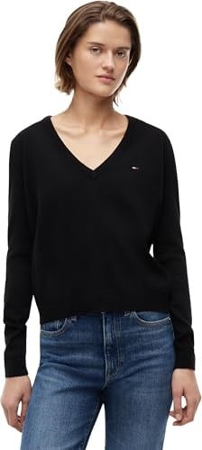 Tommy Jeans TJW ESSENTIAL VNECK SWEATER EXT Kazak Kadın