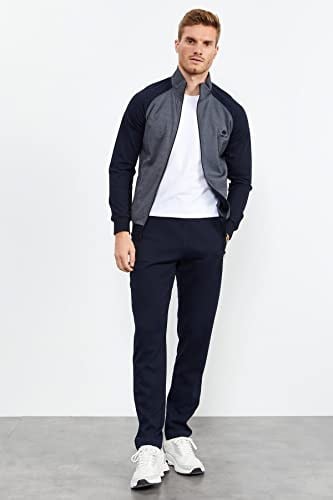 TOMMY LIFE Çağla Siyah Dik Yaka Eşofman Takımı, T01ER-85113