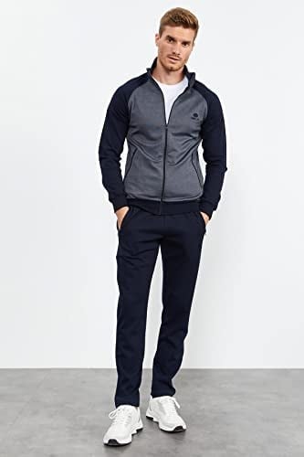 TOMMY LIFE Çağla Siyah Dik Yaka Eşofman Takımı, T01ER-85113