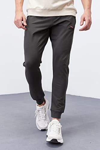 TOMMY LIFE İndigo Fermuar Cepli Dar Kalıp Jogger Eşofman Altı, T01ER-84343
