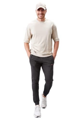 TOMMY LIFE İndigo Fermuar Cepli Dar Kalıp Jogger Eşofman Altı, T01ER-84343