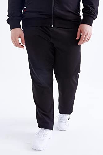 TOMMY LIFE TOMMYLIFE Siyah Dik Yaka Fermuarlı Rahat Form Klasik Paça Eşofman Takımı - 85072, T01ER-85072