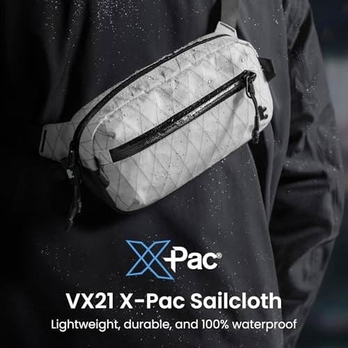 tomtoc 1,5L–3,5L Sling Çanta RFID Korumalı, Erkek Kadın için Crossbody Göğüs Omuz Çantası, Suya Dayanıklı Hafif Günlük Bel Çantası, Seyahat Günlük Kullanım için