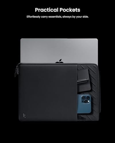 tomtoc 360° Laptop Kılıfı, Yeni 14 inç MacBook Pro M5/M4/M3/M2/M1 Pro/Max A3434/A3112/A3401/A3185/A2992/A2918 (2025–2021), Suya Dayanıklı Laptop Çantası, 13,8