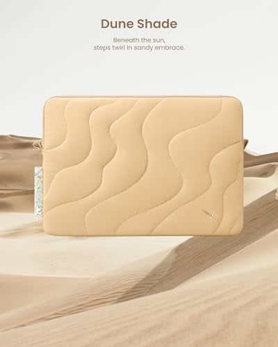 tomtoc Kapitone Laptop Kılıfı 14 inç Yeni MacBook Pro M5/M4/M3/M2/M1 Pro/Max (2025–2021) için, Hafif Yumuşak Puffy Laptop Çantası, Şık ve Koruyucu Sleeve