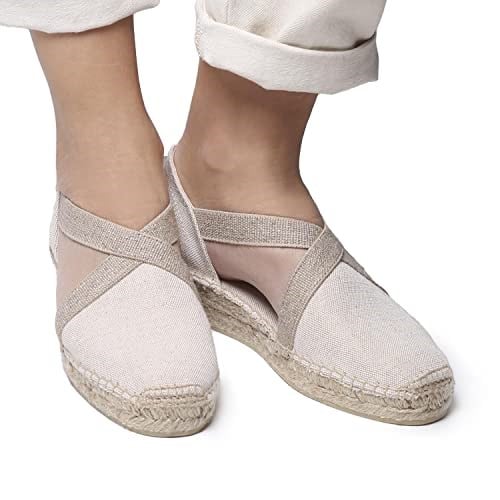 TONI PONS VERDI-V - Vegan wedge espadrille for women by Toni Pons made of cotton fabric.