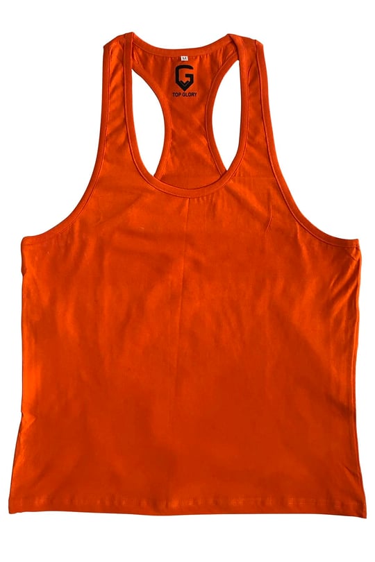 TOP GLORY (T1130) FİTNESS GYM TANK TOP ATLET SPORCU ATLETİ TTGT5040W TURUNCU-