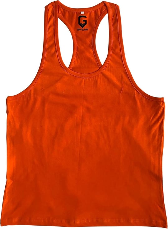 TOP GLORY (T1130) FİTNESS GYM TANK TOP ATLET SPORCU ATLETİ TTGT5040W TURUNCU-