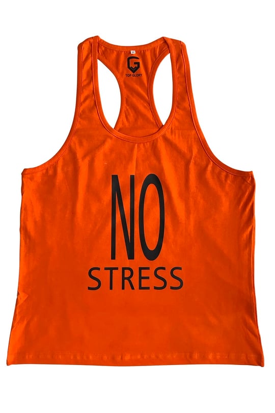 TOP GLORY (T1140) FİTNESS GYM TANK TOP ATLET SPORCU ATLETİ TTGT5033W TURUNCU-