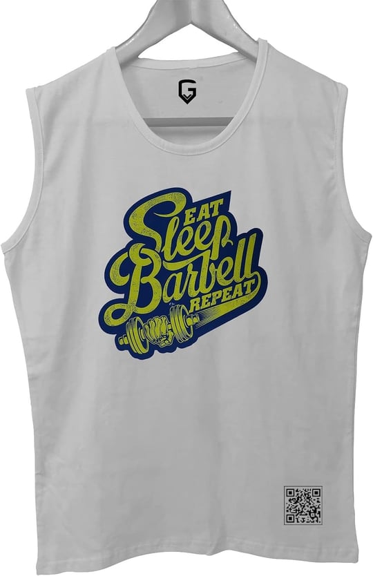 TOP GLORY (T123) SleepBarbell Kolsuz Sporcu T-Shirt Tank Top -