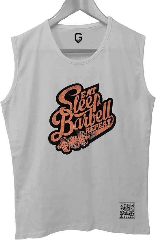 TOP GLORY (T123) SleepBarbell Kolsuz Sporcu T-Shirt Tank Top -