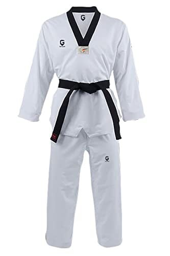 TOP GLORY (T1377) KOPYA - TOP GLORY Fitilli Siyah Yaka Taekwondo Elbisesi Dobok-