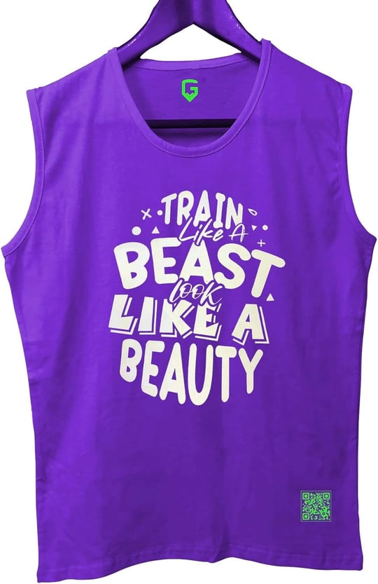 TOP GLORY (T171) TrainBeast Kolsuz Sporcu T-Shirt Tank Top