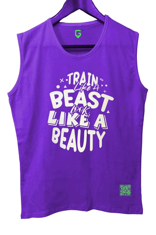 TOP GLORY (T382) TrainBeast Kolsuz Sporcu T-Shirt Tank Top