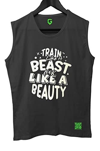 TOP GLORY (T64) TrainBeast Kolsuz Sporcu T-Shirt Tank Top