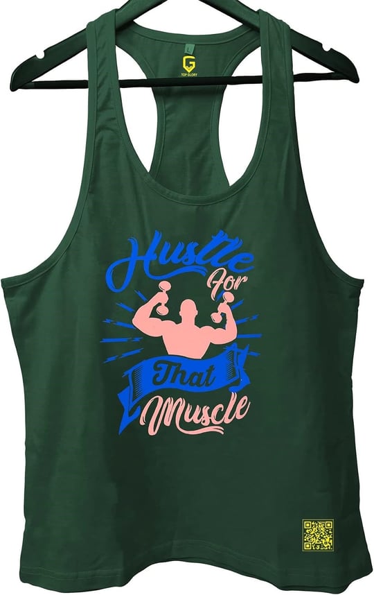 TOP GLORY (T69) Hustle Fitness Gym Tank Top Sporcu Atleti-