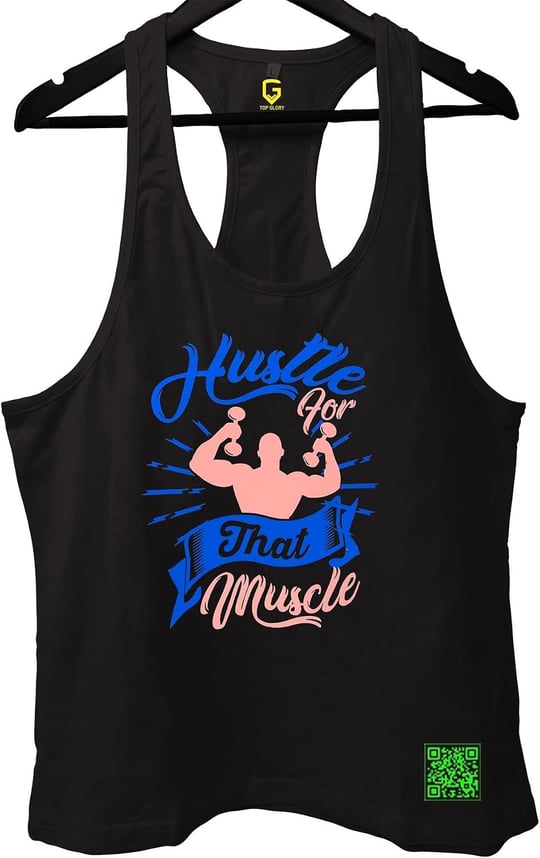TOP GLORY (T69) Hustle Fitness Gym Tank Top Sporcu Atleti-