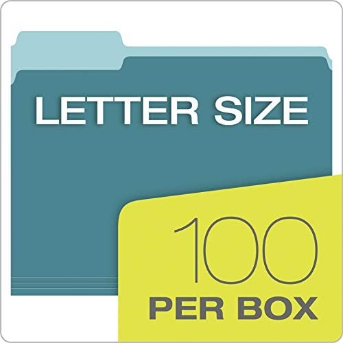 Tops Pendaflex İki Tonlu Renkli Dosya Klasörleri, A4 Boy, Karışık Renkler, 100lü Paket
