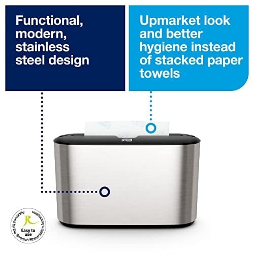 Tork | 460005 Xpress® Tezgah Üstü Z Katlı Havlu Kağıt Dispenseri Metal Inox