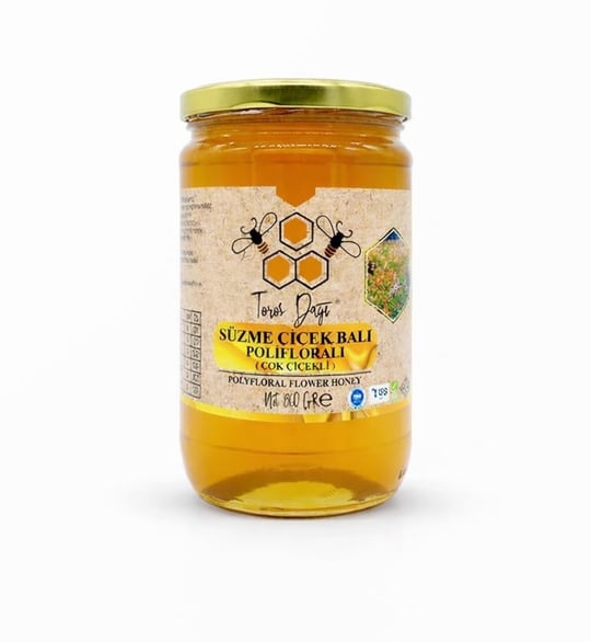 TOROS DAĞI Süzme Çiçek Balı,Natural Süzme Bal,%100 Doğal,Katkısız,Güvenli Bal (860 Gr)