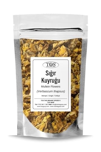 TOS The Organic Spices Sığır Kuyruğu Otu 50 gr (1. KALİTE) Verbascum Thapsus / Mullein Flowers, TOS324