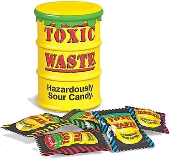 Toxic Waste Toxıc Sarı Hazadously Ekşi Şeker 42Gr (Sarı)