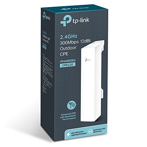 TP-Link CPE220, 2.4GHz 300Mbps 12dBi Antenli Dış Mekan CPE/Access Point