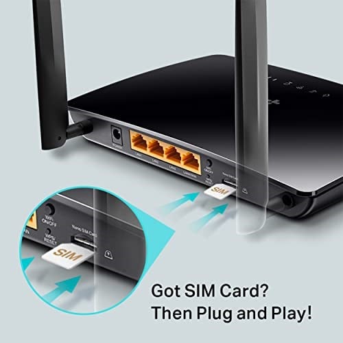 TP-Link TL-MR6400, N300 Mbps Kablosuz 4G LTE Router, 4G/3G SIM Yuvası, Yapılandırma Gerektirmez, Konuk Ağı ve Ebeveyn Kontrolü Desteği