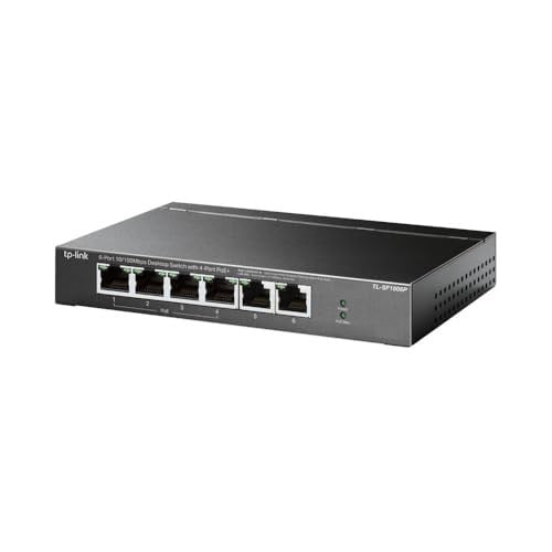 TP-Link TL-SF1006P, 6-Port 10/100Mbps Desktop Switch with 4-Port PoE+