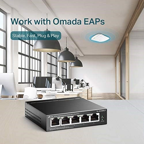 TP-Link TL-SG1005LP, 4 Port PoE + ile 5 Port Gigabit Masaüstü Switch
