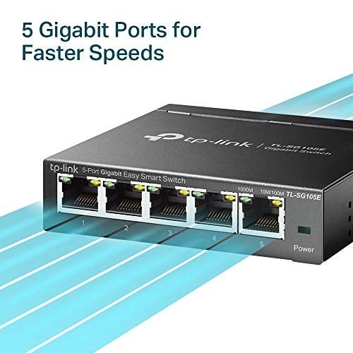 TP-Link TL-SG105E, 5-Portlu Gigabit Easy Smart Switch - Seçenekler: Yönetimsiz Anahtar 5 Bağlantı Noktası, 5 Port 2.5G