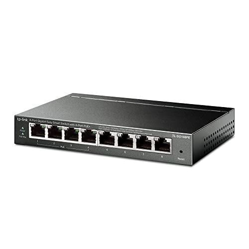 TP-Link TL-SG108PE, 8 Port Gigabit / 4 Port POE Smart Switch