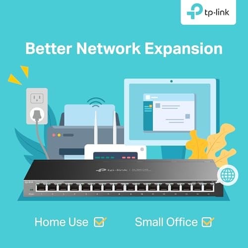 TP-Link TL-SG116E, 16-Port Gigabit Unmanaged Pro Switch