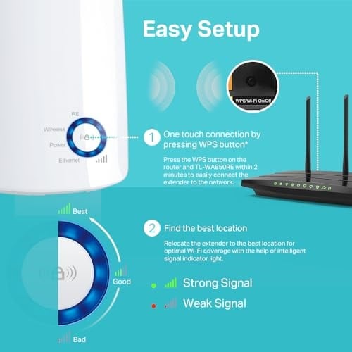 TP-Link TL-WA850RE, N300 Mbps Wi-Fi Menzil Genişletici, 1 Ethernet Bağlantı Noktalı Wi-Fi Güçlendirici/Hotspot, Access Point Modu, Tüm Wi-Fi Yönlendiriciler ile Çalışır