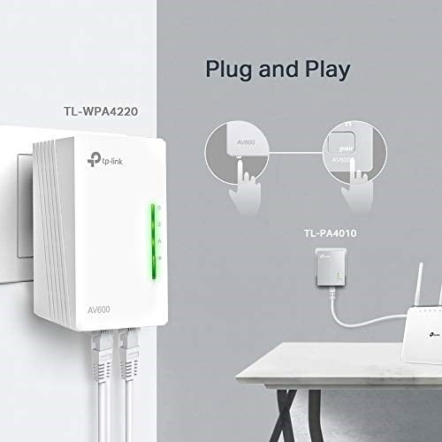 TP-Link TL-WPA4220KIT 300Mbps AV600 Wi-Fi Powerline Extender Başlangıç Kiti, Kablosuz Menzil Genişletici - Seçenekler: 2 parça., Powerline tamamlayıcı adaptör