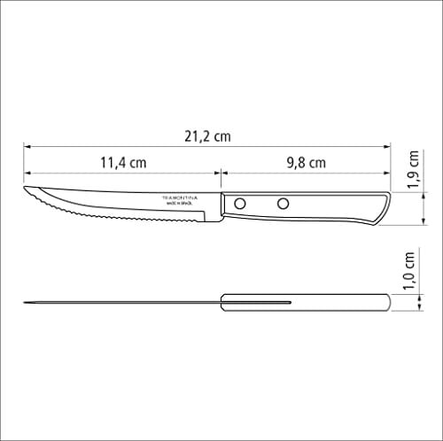 Tramontina Churrasco 21198/715 Biftek-Steak Bıçağı (6lı Blister)