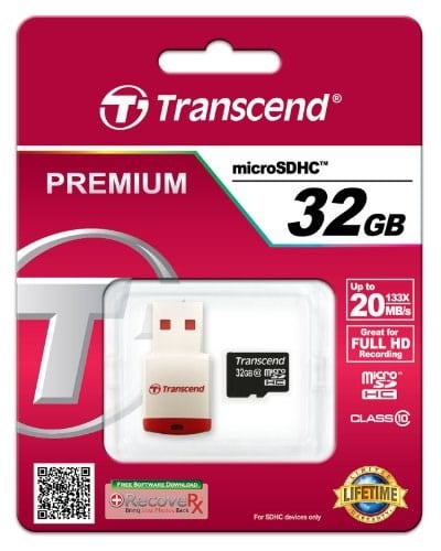 Transcend 32 GB MICROSDHC10 + RDP3 kart okuyucu