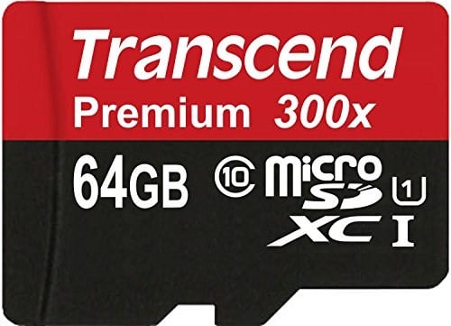 Transcend Premium Class 10 microSDXC 64 GB hafıza kartı, SD adaptörlü (UHS-I, 45 Mbps okuma hızı) [Amazon hayal kırıklığı yaratmayan ambalaj]