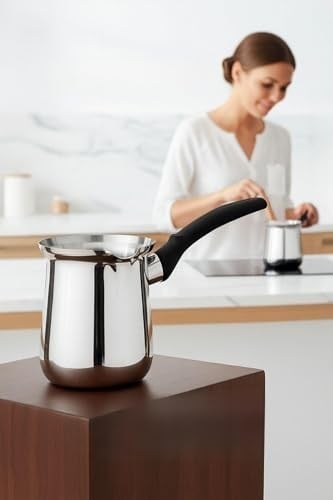 Transformacion Çelik Cezve 400 Ml - Süt Ve Kahve Cezvesi Paslanmaz Çelik, 719644
