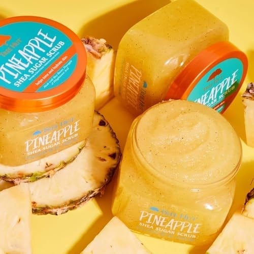 Tree Hut Ananas Shea Şeker Ovma | Peeling Vücut Ovma Yumuşak ve Nemli Bir His için Ölü, Kuru Cildi Temizler | Besleyici Temel Vücut Bakımı | 18 oz.