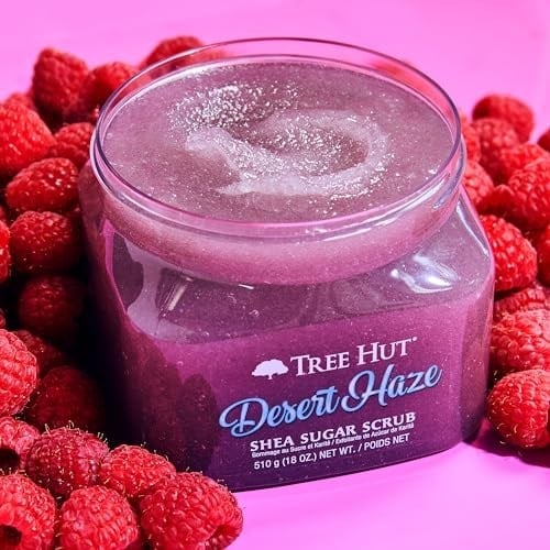 Tree Hut Desert Haze Shea Sugar Scrub | Peeling vücut peelingi, yumuşak ve nemli bir his için ölü ve kuru cildi giderir | bakım sağlayan esansiyel vücut bakımı | 532 ml