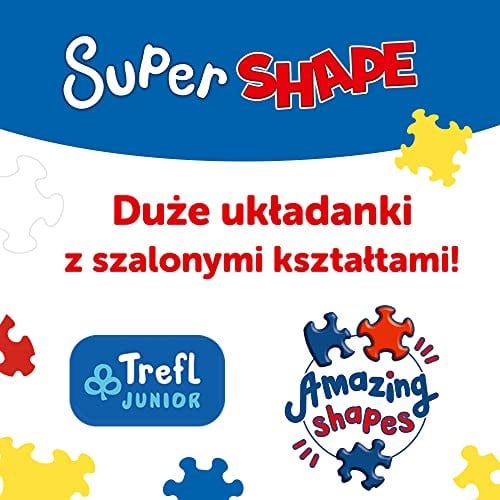 Trefl 50022 160 XL Super Shape çılgın şekiller, büyük parçalar, renkli yapbozlar, masal karakterleri, 6 yaş ve üzeri çocuklar için eğlenceli, Frozen dünyasını keşfedin
