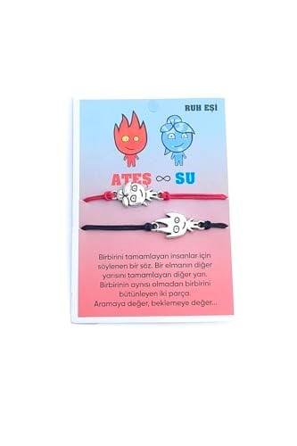 Trend Collection Ateş Ve Su Bileklik, Arkadaş ve Sevgili Bilekliği Çift Bilekliği